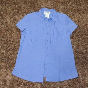 Motherhood Maternity Sz. Med. blue buttondown shirt buttoned blouse